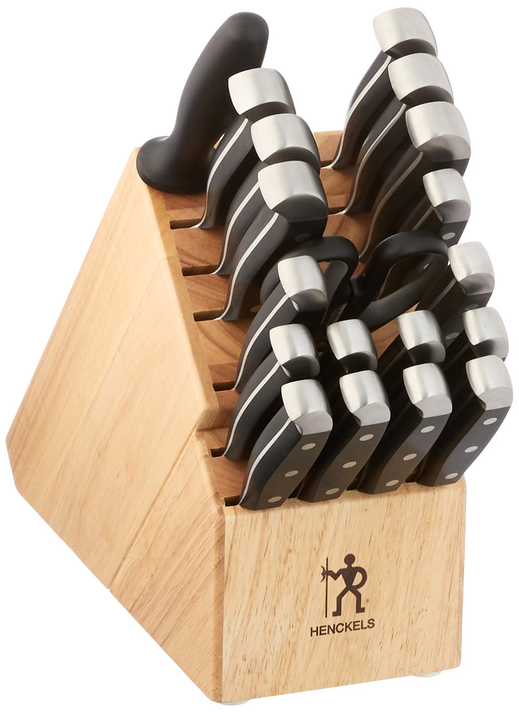 HENCKELS Premium Quality 15-Piece Knife Set with Block, Razor-Sharp, German Engineered Knife Informed by over 100 Years of Masterful Knife Making, Lightweight and Strong, Dishwasher Safe