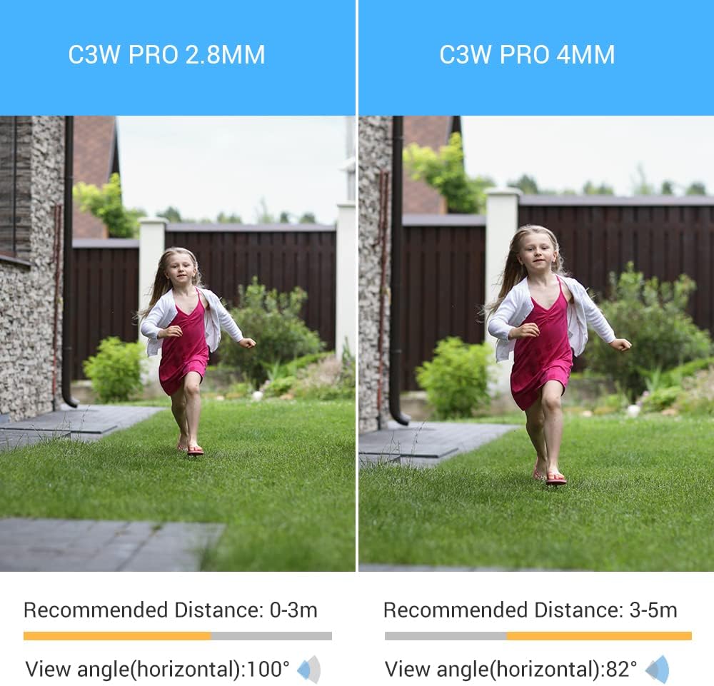 EZVIZ Security Camera Outdoor, 2k+ WiFi Camera, IP67 Waterproof, Color Night Vision, Customizable Voice Alerts,AI Person Detection, 2-Way Talk, H.265 Video Compression, 2.8mm Lens | C3W Pro 4MP