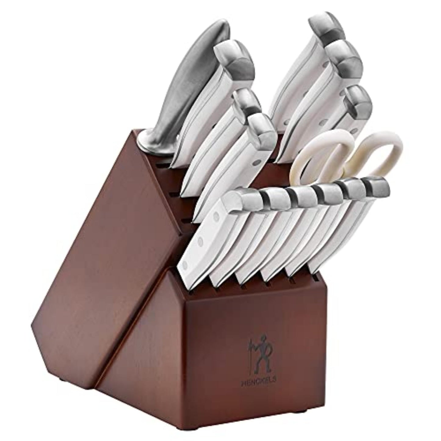 HENCKELS Premium Quality 15-Piece Knife Set with Block, Razor-Sharp, German Engineered Knife Informed by over 100 Years of Masterful Knife Making, Lightweight and Strong, Dishwasher Safe