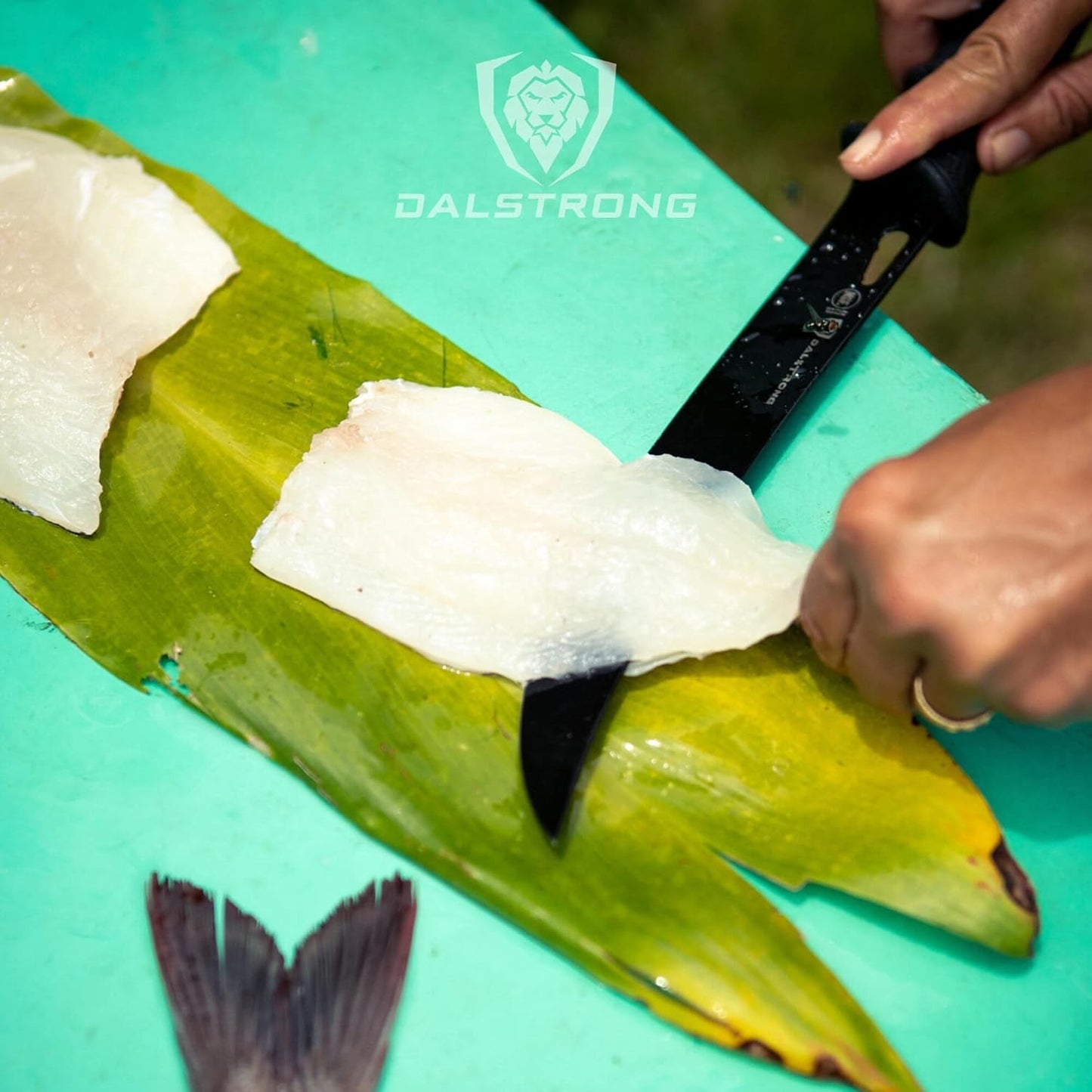 Dalstrong Chef Butcher Knife - 10”- Night Shark Series - 7CR17MOV High Carbon Steel Breaking Knife - Titanium Coated Blade - Outdoor & Fishing Butcher Cleaver -w/Sheath - NSF Certified