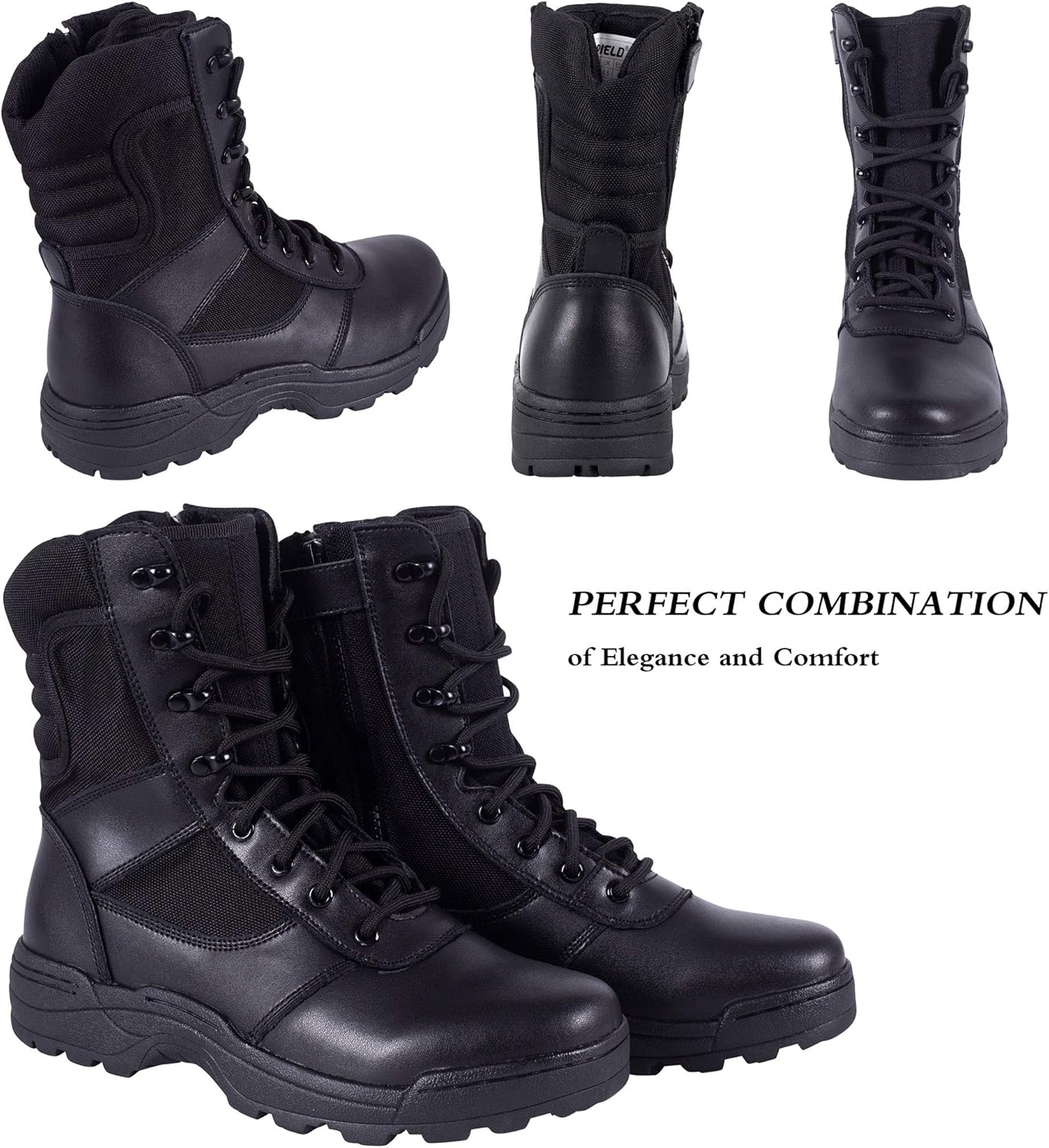 Men's Military Tactical Work Boots Side Zipper Jungle Army Combat Boots