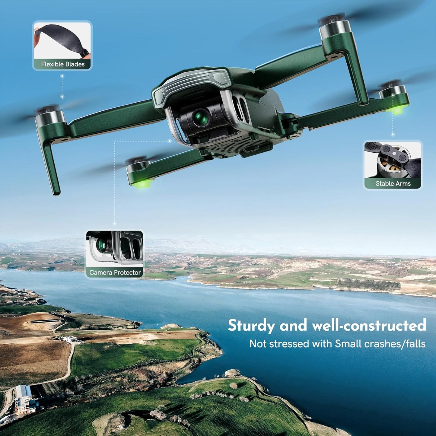 G11MINI SE Drones with Camera for Adults 4k/25fps or 2.7k/50fps Video, Drone 7000FT Transmission, Beginner Friendly, Under 249g No FAA Drone with 4K UHD Camera, 60mins Flight Time, GPS Auto Return, Brushless Motor