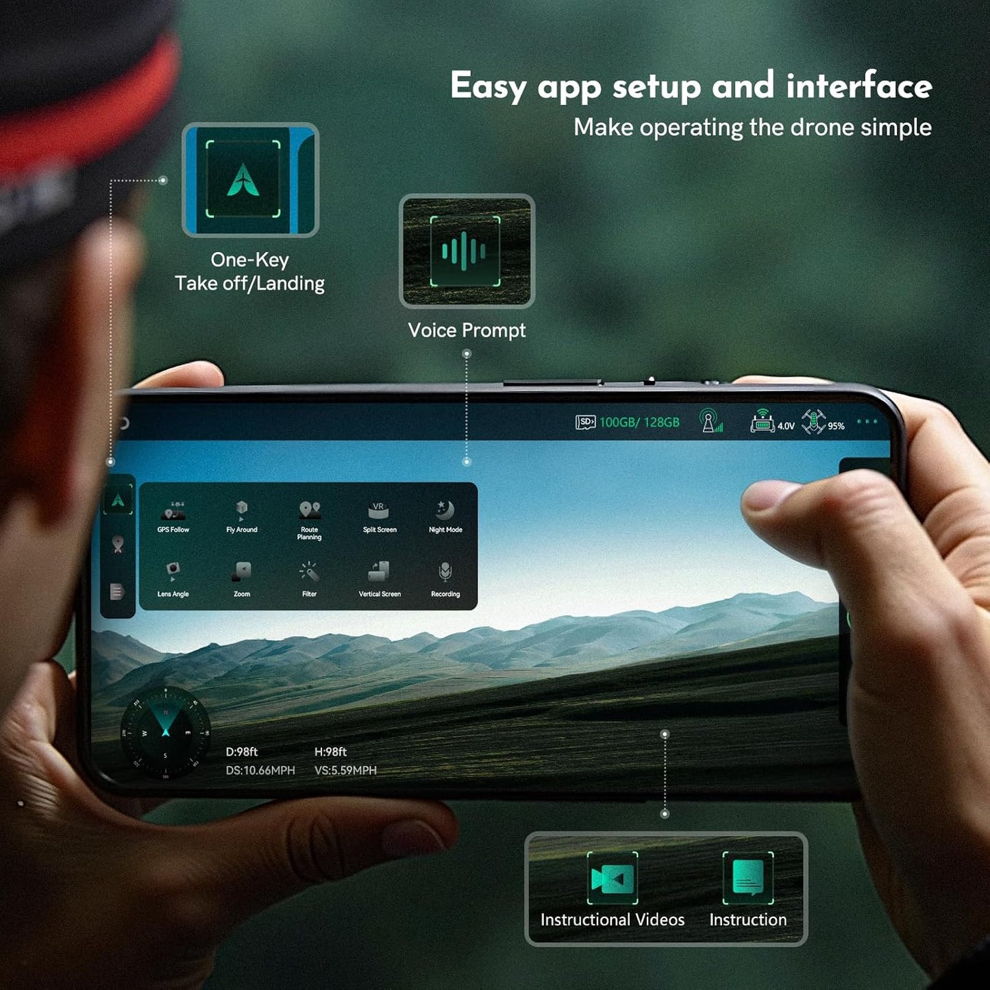 G11MINI SE Drones with Camera for Adults 4k/25fps or 2.7k/50fps Video, Drone 7000FT Transmission, Beginner Friendly, Under 249g No FAA Drone with 4K UHD Camera, 60mins Flight Time, GPS Auto Return, Brushless Motor