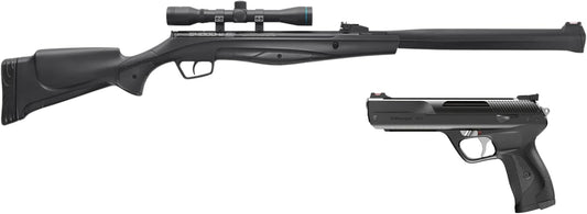 Stoeger S4000-E Airgun & XP4 Pistol Combo - .177 Caliber - Black Synthetic with Fiber-Optic Sights and 4 x 32 Scope