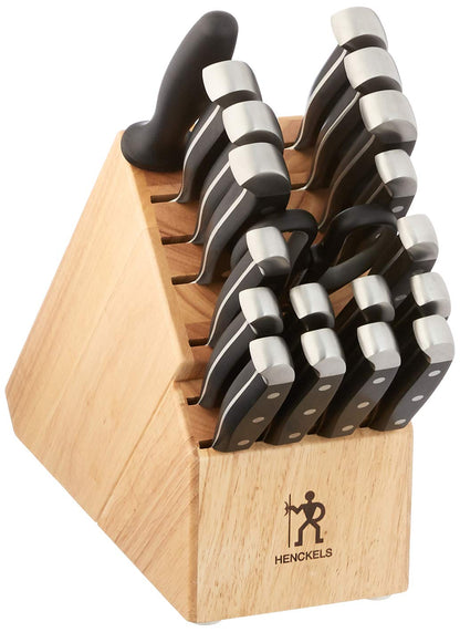 HENCKELS Premium Quality 15-Piece Knife Set with Block, Razor-Sharp, German Engineered Knife Informed by over 100 Years of Masterful Knife Making, Lightweight and Strong, Dishwasher Safe
