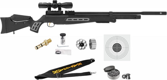 Hatsan BT 65 SL QE Big Bore Carnivore PCP Air Rifle w/4x32 Scope with Included Bundle