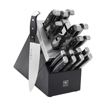 Henckels International Statement 14-pc Self-Sharpening Knife Block Set, 6 Steak Knives, Paring, Santoku, Bread, Chef’s Knife, & More, Natural Block Color
