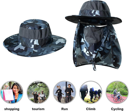 Fishing Hat,Sun Cap with UPF 50+ Sun Protection and Neck Flap,for Man and Women