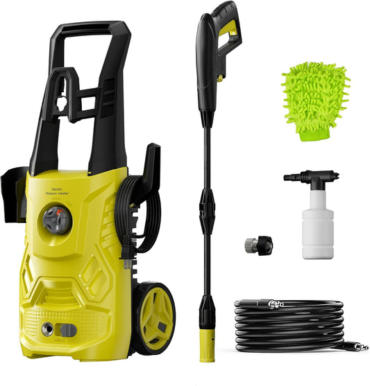 Pressure Washer, 4200PSI 2.6 GPM Power Washer with Foam Cannon 23FT Hose PATOOLIO Electric High Pressure Washer for Fences, Patios, Decks, Patios and Cars Powerwasher