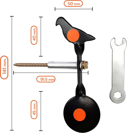 Spinner Pellet Gun Animal Pattern Targets for .177 & .22 Caliber Air Rifle