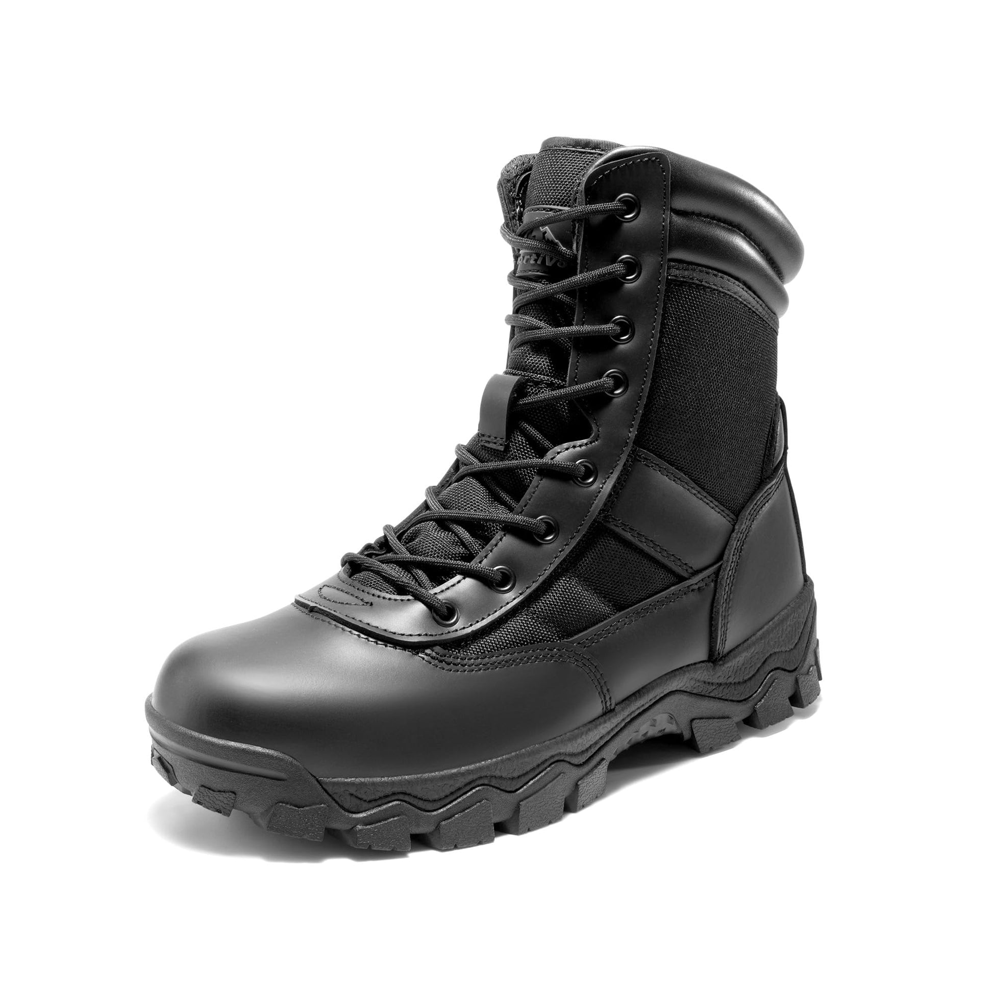 NORTIV 8 Men's Tactical Military Work Boots Side Zipper Outdoor Motorcycle Combat Boots 8 Inches 2.0 Trooper-pro