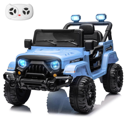 12V Kids Electric Ride on Truck Car Remote Control, Twin 35W Motors 3.5MPH Max Speed, Bluetooth USB Music Player, 4 Wheels Suspension LED Lights Safety Belt, Gift for Boy & Girl-Rosy