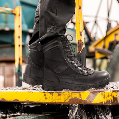 NORTIV 8 Men's Tactical Military Work Boots Side Zipper Outdoor Motorcycle Combat Boots 8 Inches 2.0 Trooper-pro