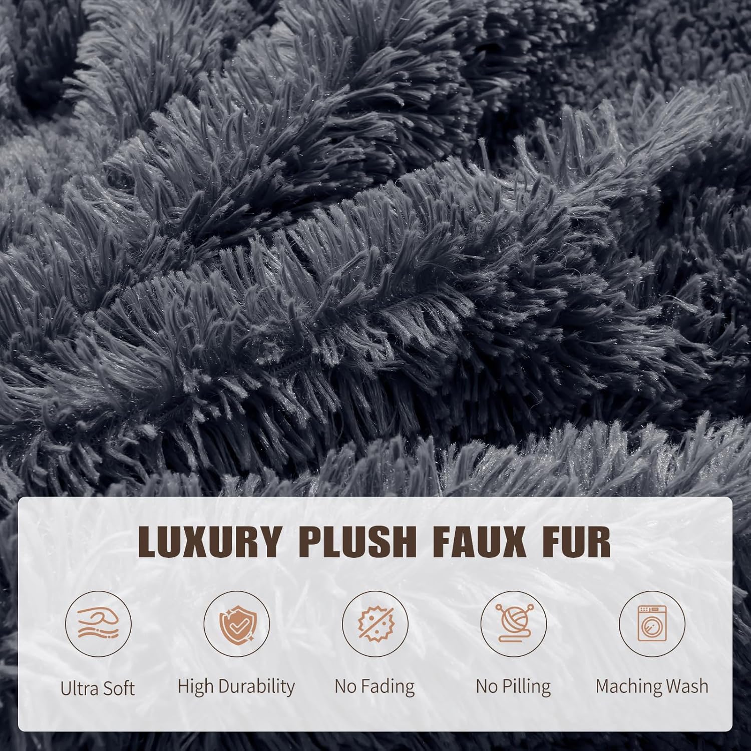 Bean Bag Chair Cover(No Filler) Soft Faux Fur Stuffed Animal Bean Bag Storage, Fluffy Plush Bean Bag Chair Cover Washable, Comfy Bean Bag Chairs for Adults Kids Teens